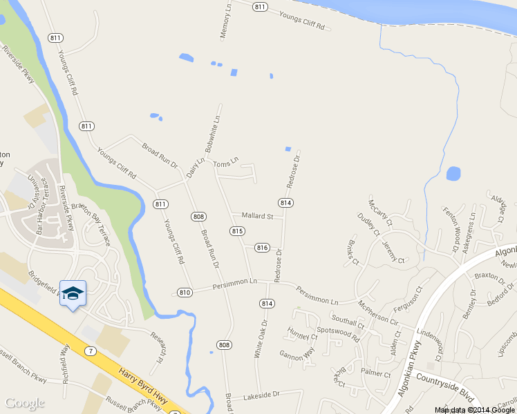 map of restaurants, bars, coffee shops, grocery stores, and more near 45414 Mallard Street in Sterling