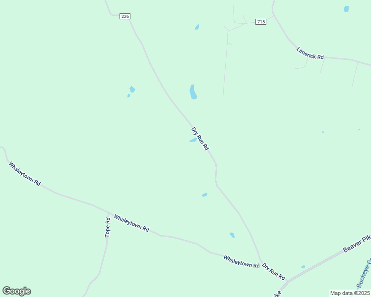 map of restaurants, bars, coffee shops, grocery stores, and more near Dry Run Road in Jackson