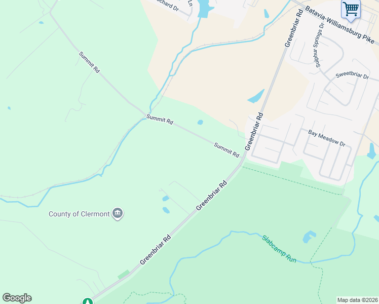 map of restaurants, bars, coffee shops, grocery stores, and more near 3977 Summit Road in Batavia