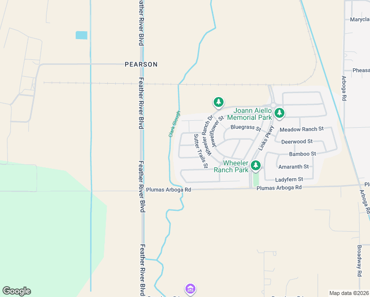 map of restaurants, bars, coffee shops, grocery stores, and more near 1102 Ironwood Street in Plumas Lake