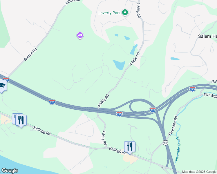 map of restaurants, bars, coffee shops, grocery stores, and more near 472 4 Mile Road in Cincinnati