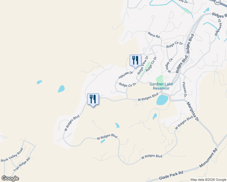 map of restaurants, bars, coffee shops, grocery stores, and more near 359 1/2 Hillview Drive in Grand Junction