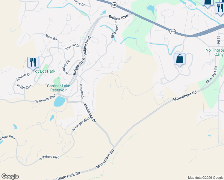 map of restaurants, bars, coffee shops, grocery stores, and more near 2427 Bella Pago Drive in Grand Junction