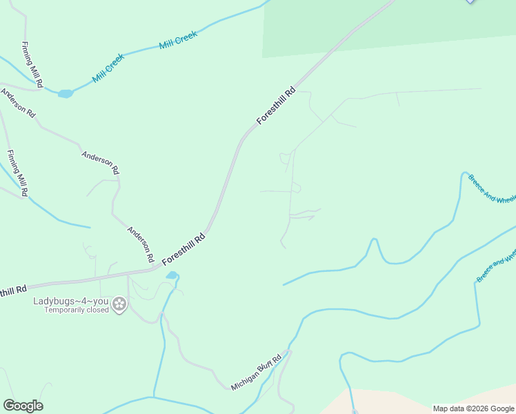 map of restaurants, bars, coffee shops, grocery stores, and more near 29041 Ridge View Road in Foresthill