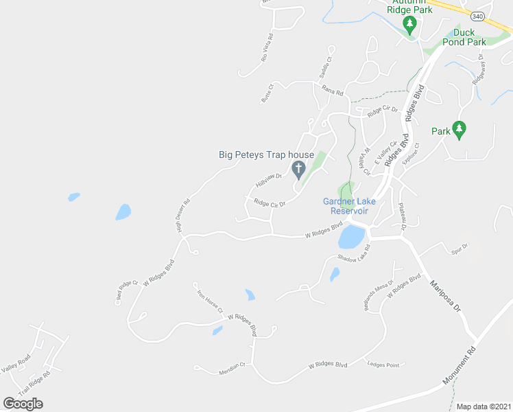 map of restaurants, bars, coffee shops, grocery stores, and more near 354 Ridge Circle Drive in Grand Junction