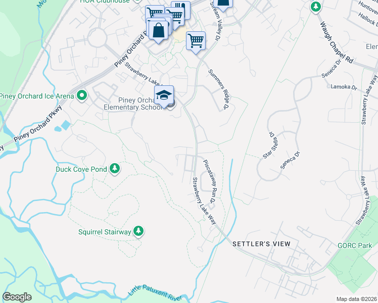 map of restaurants, bars, coffee shops, grocery stores, and more near 828 Estuary Drive in Odenton