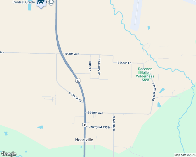 map of restaurants, bars, coffee shops, grocery stores, and more near 9800 Country Drive in Dieterich