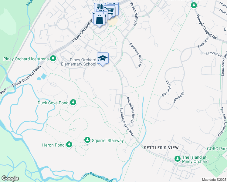 map of restaurants, bars, coffee shops, grocery stores, and more near 817 Herring Creek Court in Odenton