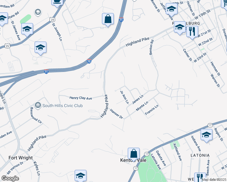 map of restaurants, bars, coffee shops, grocery stores, and more near 818 Tokay Lane in Covington