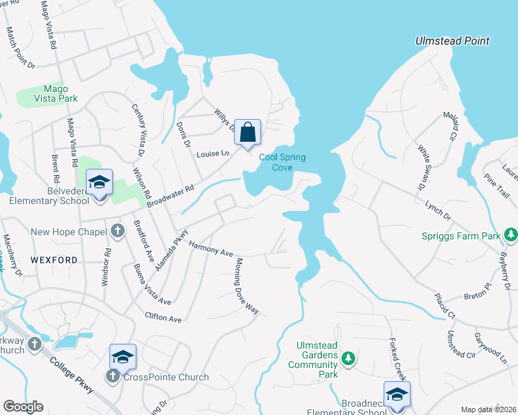 map of restaurants, bars, coffee shops, grocery stores, and more near 383 Alameda Parkway in Arnold
