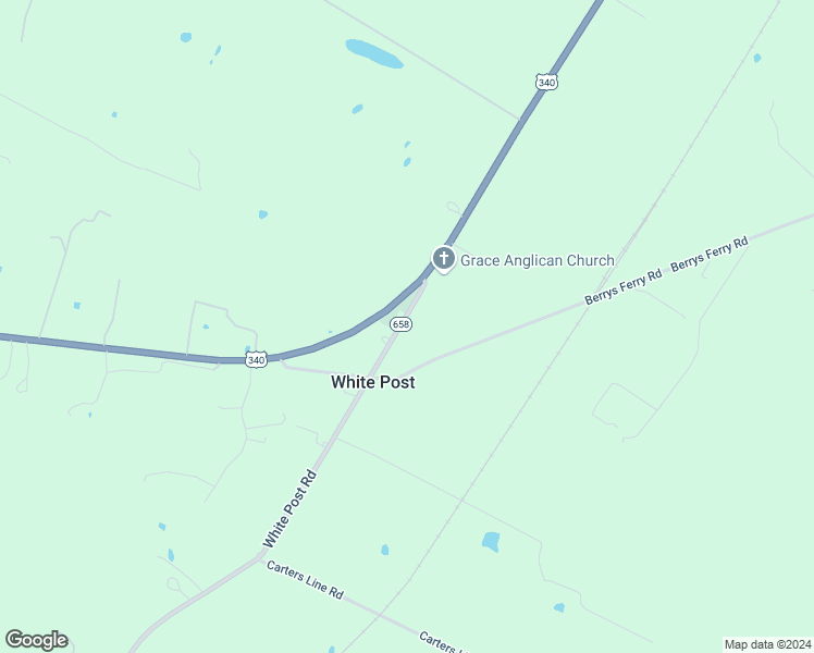map of restaurants, bars, coffee shops, grocery stores, and more near 111 White Post Road in White Post