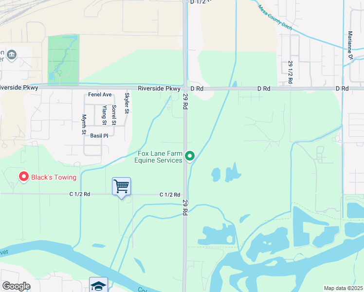 map of restaurants, bars, coffee shops, grocery stores, and more near 369 29 Road in Grand Junction