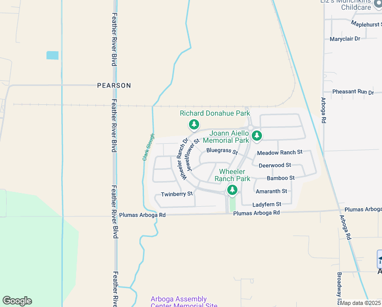 map of restaurants, bars, coffee shops, grocery stores, and more near 1150 Jewelflower Street in Plumas Lake