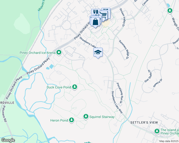 map of restaurants, bars, coffee shops, grocery stores, and more near 2591 Brown Alder Court in Odenton
