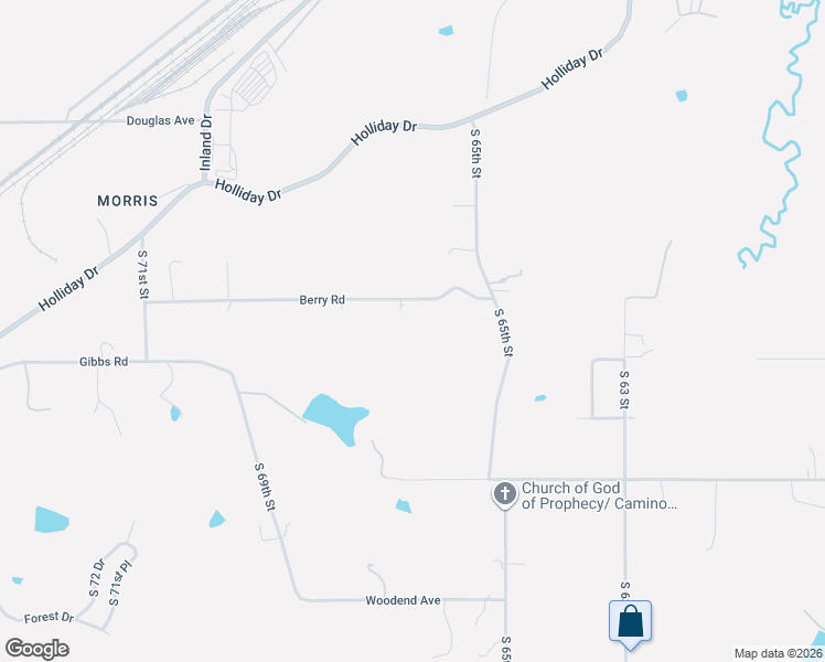 map of restaurants, bars, coffee shops, grocery stores, and more near 6633 Berry Road in Kansas City