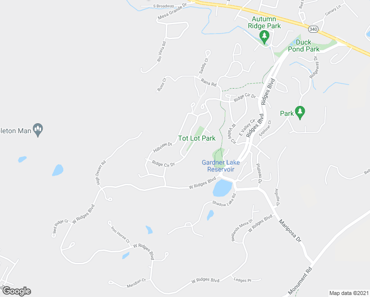 map of restaurants, bars, coffee shops, grocery stores, and more near 374 1/2 Ridge View Drive in Grand Junction
