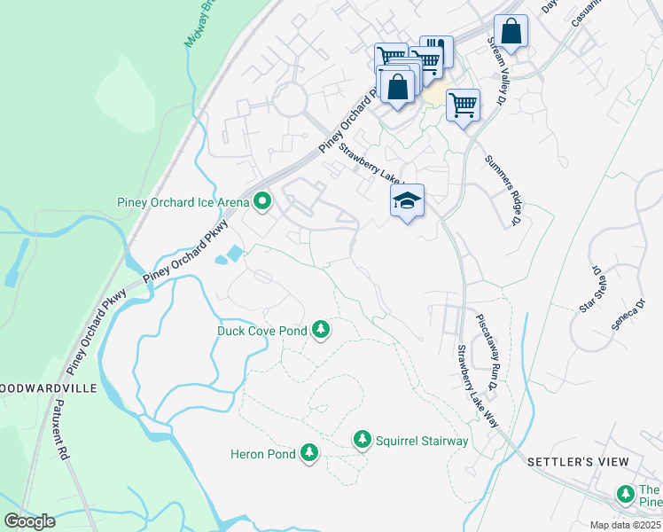map of restaurants, bars, coffee shops, grocery stores, and more near 623 Trout Run Court in Odenton