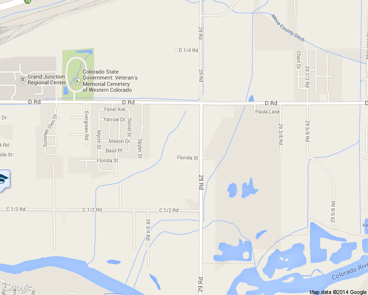 map of restaurants, bars, coffee shops, grocery stores, and more near 2892 Florida St in Grand Junction