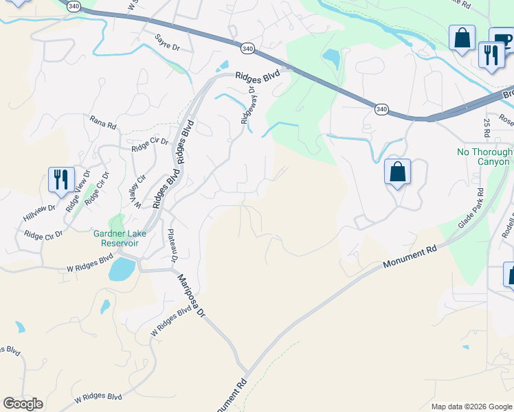 map of restaurants, bars, coffee shops, grocery stores, and more near 2417 Hidden Valley Drive in Grand Junction