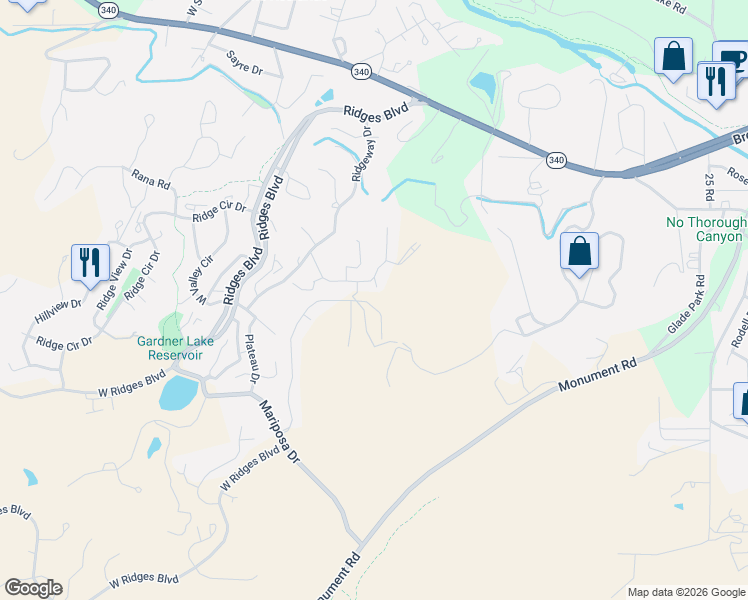 map of restaurants, bars, coffee shops, grocery stores, and more near 2417 Hidden Valley Drive in Grand Junction