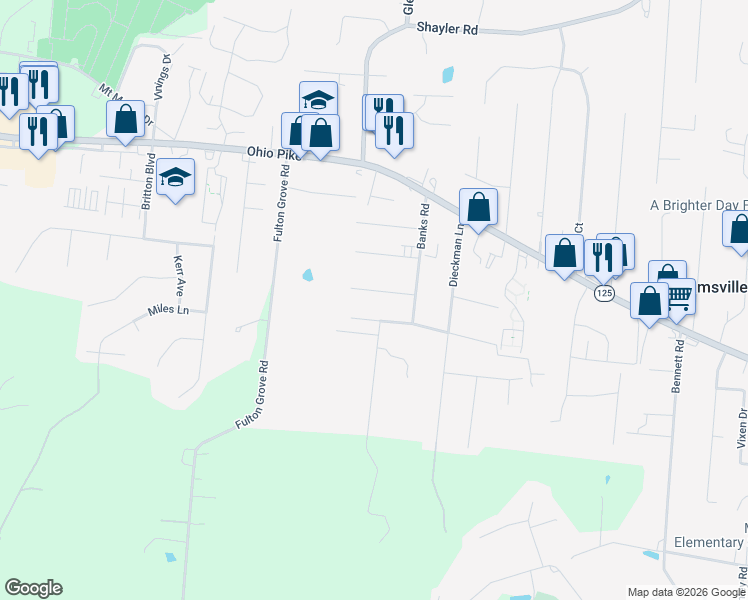 map of restaurants, bars, coffee shops, grocery stores, and more near 837 Carol Drive in Cincinnati
