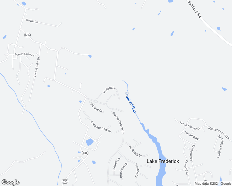 map of restaurants, bars, coffee shops, grocery stores, and more near 138 Mallard Drive in Lake Frederick