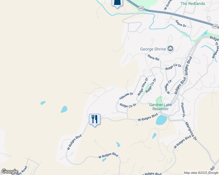 map of restaurants, bars, coffee shops, grocery stores, and more near 377 High Desert Road in Grand Junction