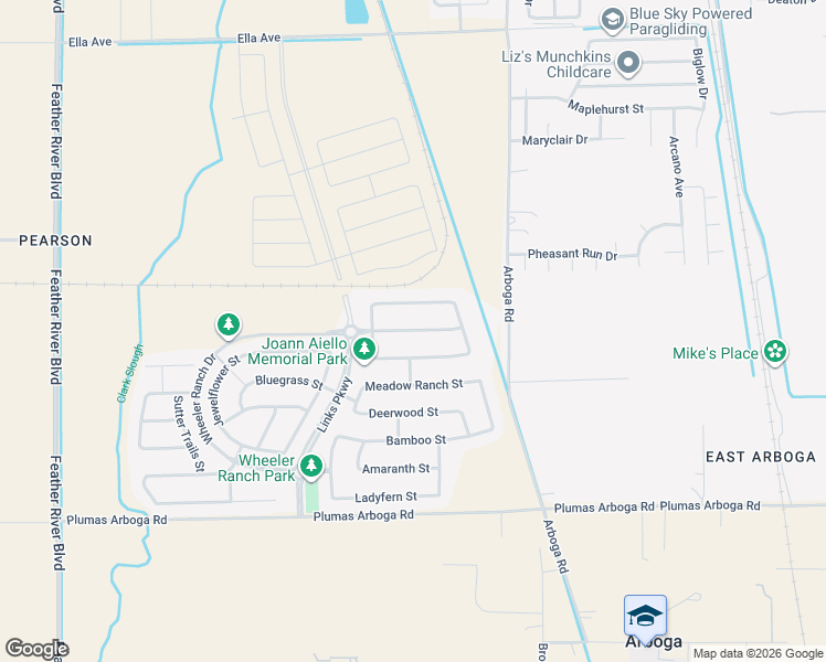 map of restaurants, bars, coffee shops, grocery stores, and more near 1383 Snowy Egret Street in Plumas Lake