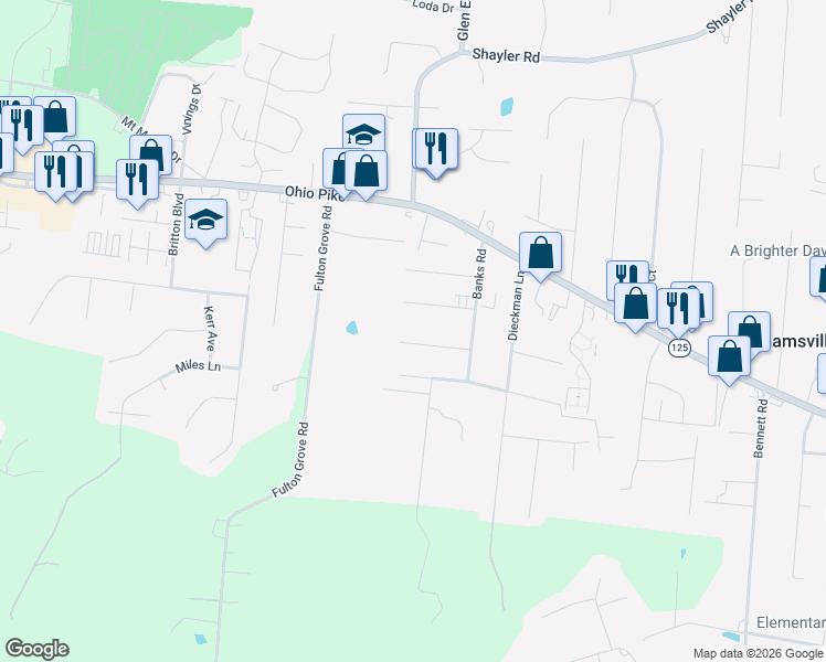 map of restaurants, bars, coffee shops, grocery stores, and more near 837 Carol Drive in Cincinnati