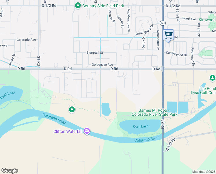 map of restaurants, bars, coffee shops, grocery stores, and more near 385 31 5/8 Road in Grand Junction
