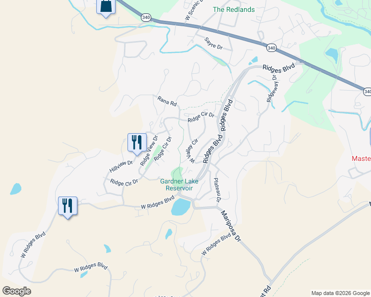 map of restaurants, bars, coffee shops, grocery stores, and more near 385 West Valley Circle in Grand Junction