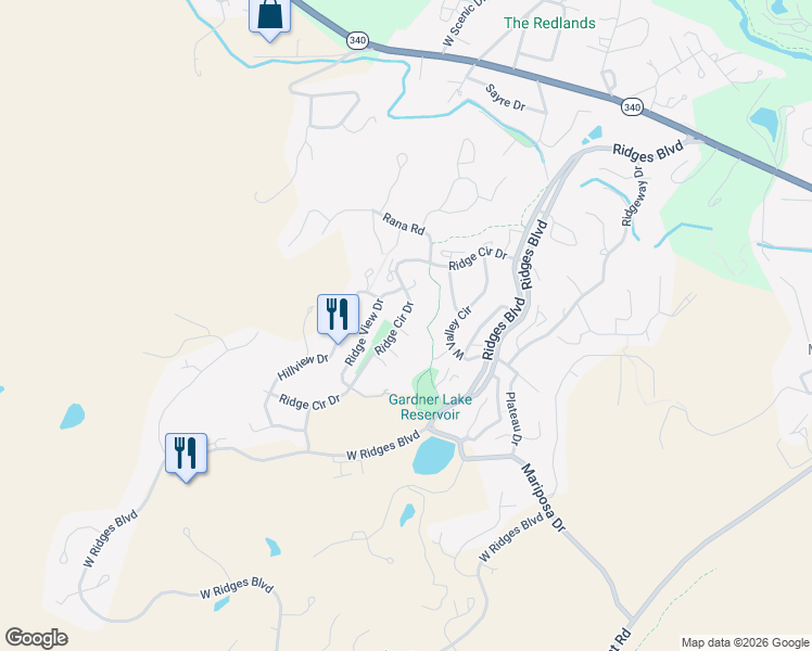 map of restaurants, bars, coffee shops, grocery stores, and more near 392 1/2 Ridge View Drive in Grand Junction