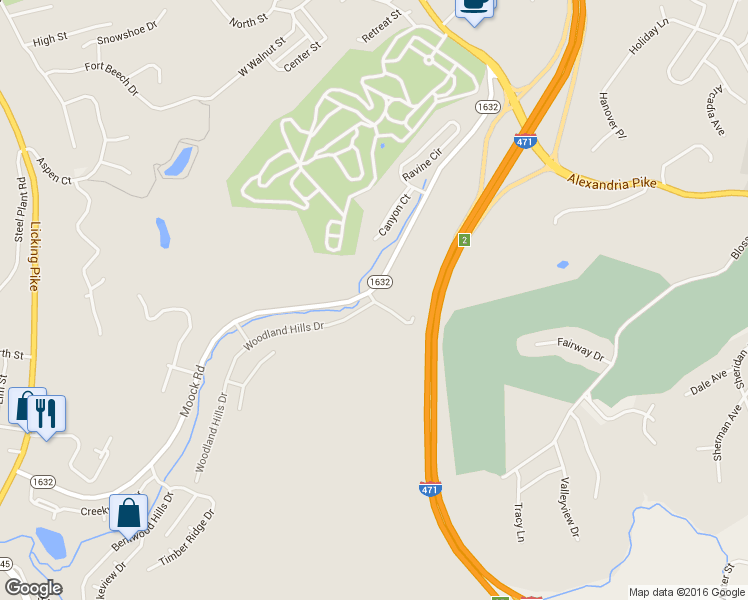 map of restaurants, bars, coffee shops, grocery stores, and more near 1 Fox Chase Drive in Southgate