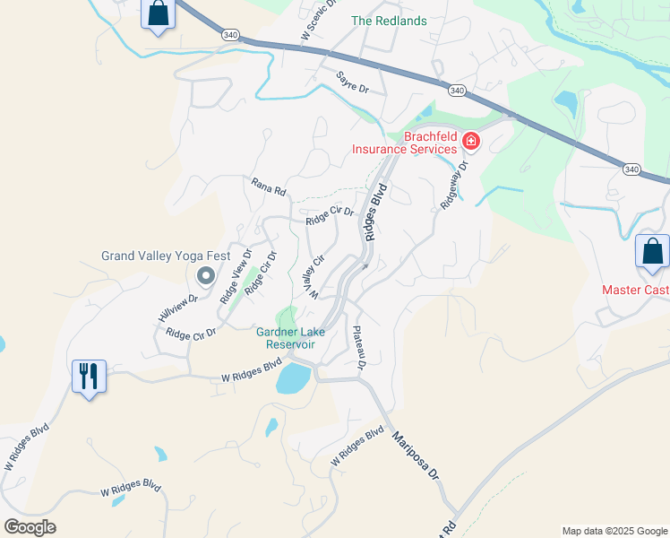 map of restaurants, bars, coffee shops, grocery stores, and more near 388 East Valley Circle in Grand Junction