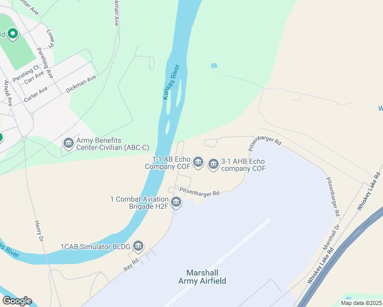 map of restaurants, bars, coffee shops, grocery stores, and more near 751 Ray Road in Fort Riley