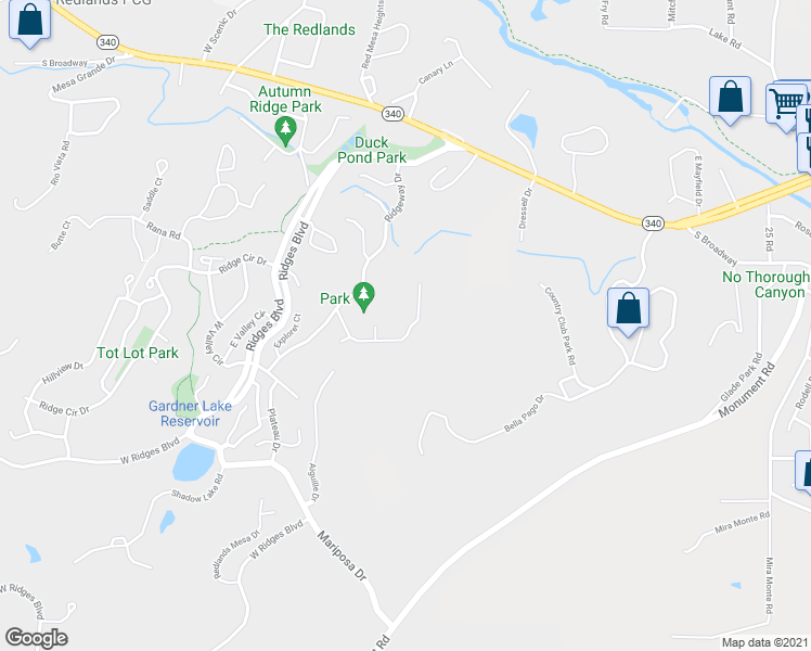 map of restaurants, bars, coffee shops, grocery stores, and more near 388 Hidden Valley Court in Grand Junction