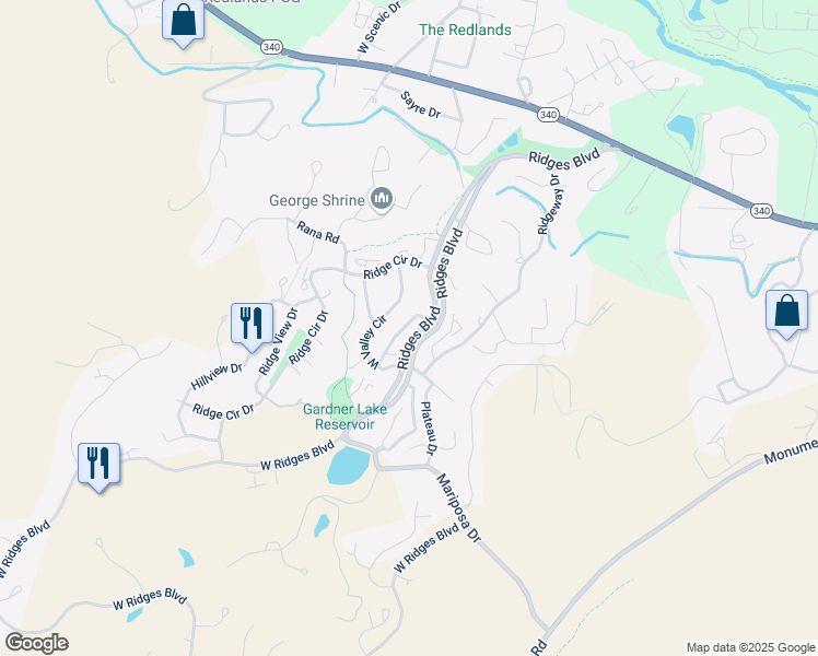 map of restaurants, bars, coffee shops, grocery stores, and more near 388 1/2 West Valley Circle in Grand Junction