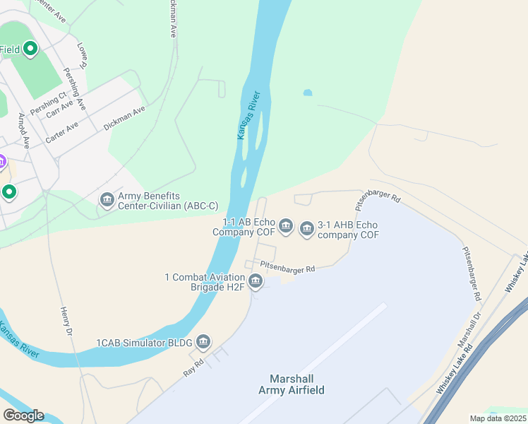 map of restaurants, bars, coffee shops, grocery stores, and more near 751 Ray Road in Fort Riley