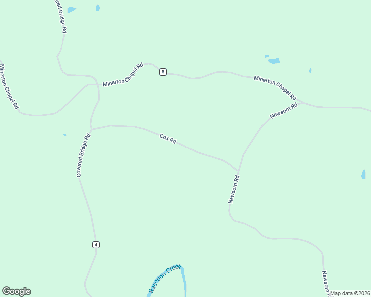 map of restaurants, bars, coffee shops, grocery stores, and more near Cox Road in Vinton