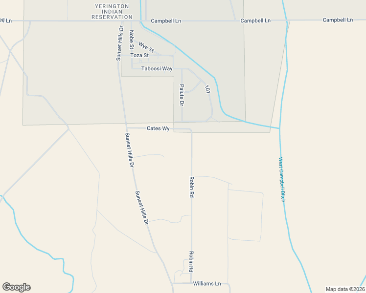 map of restaurants, bars, coffee shops, grocery stores, and more near 69 Robin Road in Yerington