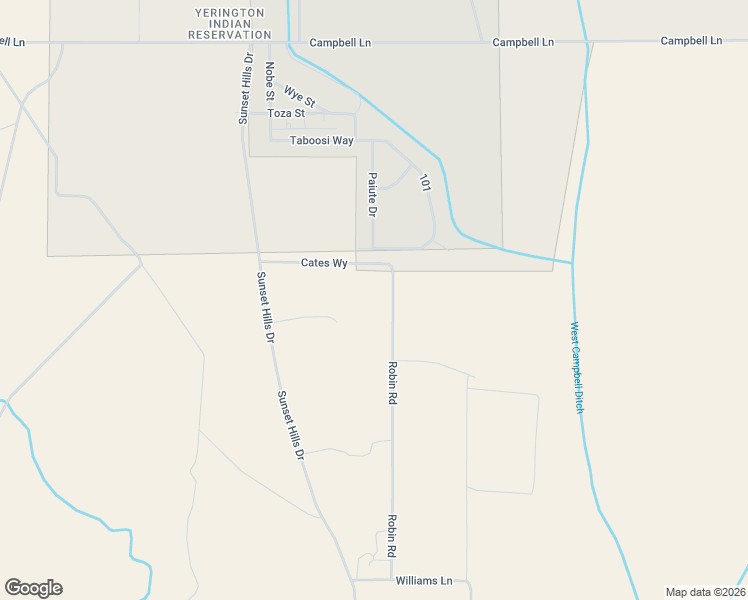 map of restaurants, bars, coffee shops, grocery stores, and more near 69 Robin Road in Yerington