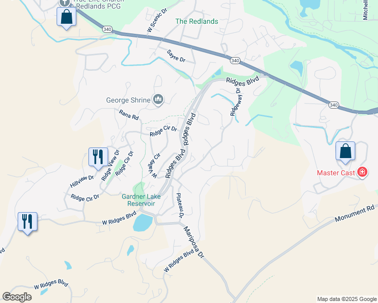 map of restaurants, bars, coffee shops, grocery stores, and more near 385 Explorer Court in Grand Junction