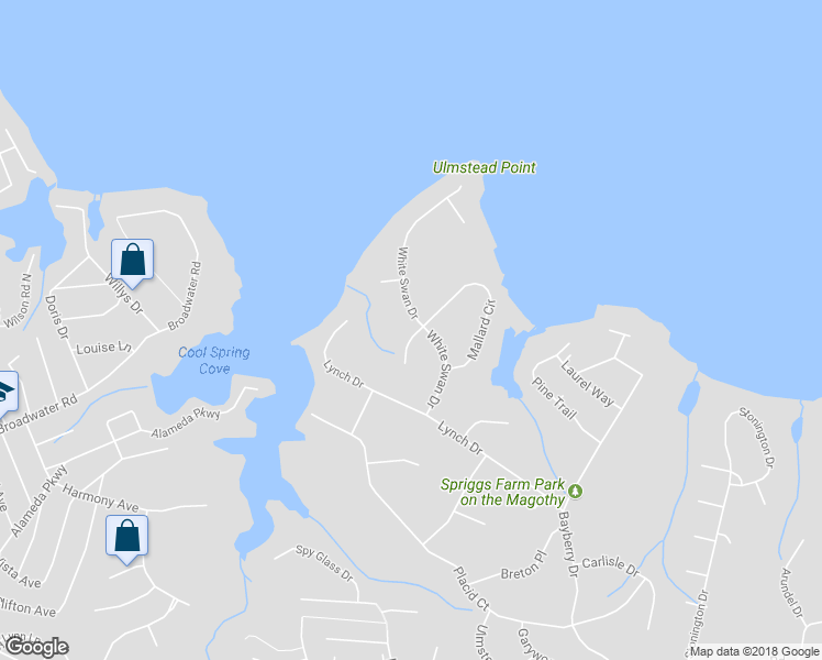 map of restaurants, bars, coffee shops, grocery stores, and more near 668 Mallard Court in Arnold