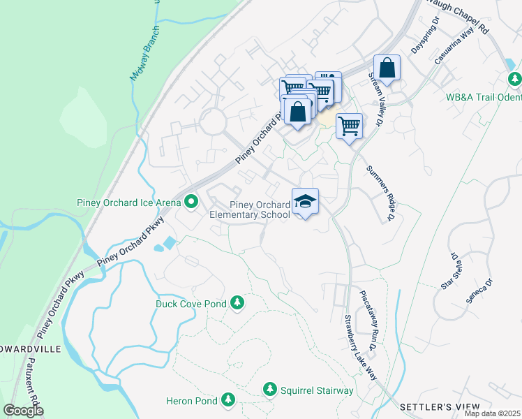 map of restaurants, bars, coffee shops, grocery stores, and more near 712 Hammonds Branch Drive in Odenton