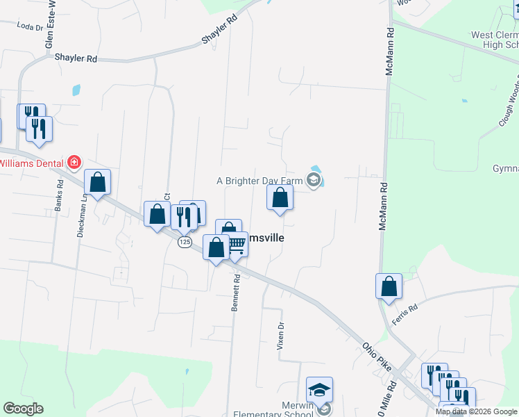 map of restaurants, bars, coffee shops, grocery stores, and more near 3946 Randolph Lane in Cincinnati