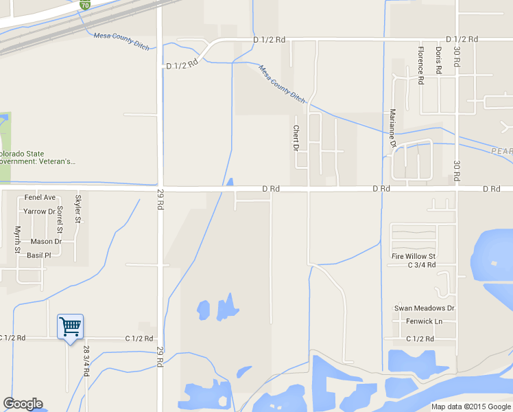 map of restaurants, bars, coffee shops, grocery stores, and more near 2929 Paula Lane in Grand Junction