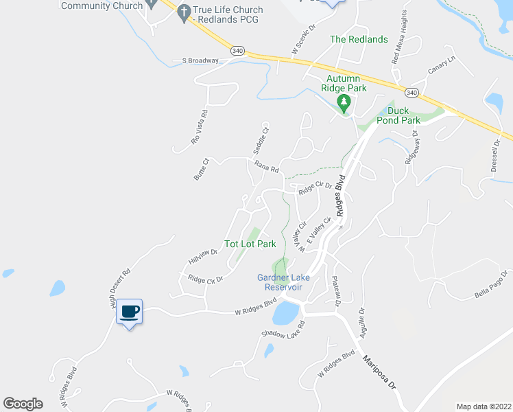 map of restaurants, bars, coffee shops, grocery stores, and more near 392 1/2 Ridge View Drive in Grand Junction