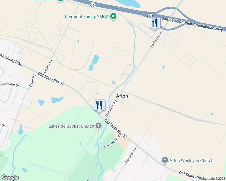 map of restaurants, bars, coffee shops, grocery stores, and more near 2841 Dixie Lane in Batavia