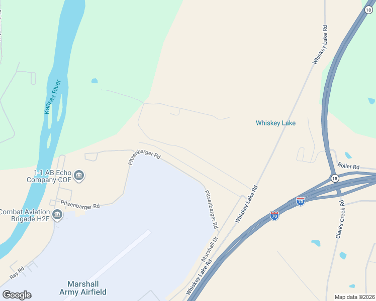 map of restaurants, bars, coffee shops, grocery stores, and more near Race Track Road in Junction City