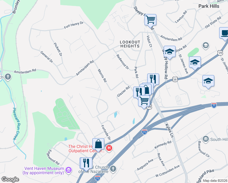 map of restaurants, bars, coffee shops, grocery stores, and more near 63A Morris Place in Covington